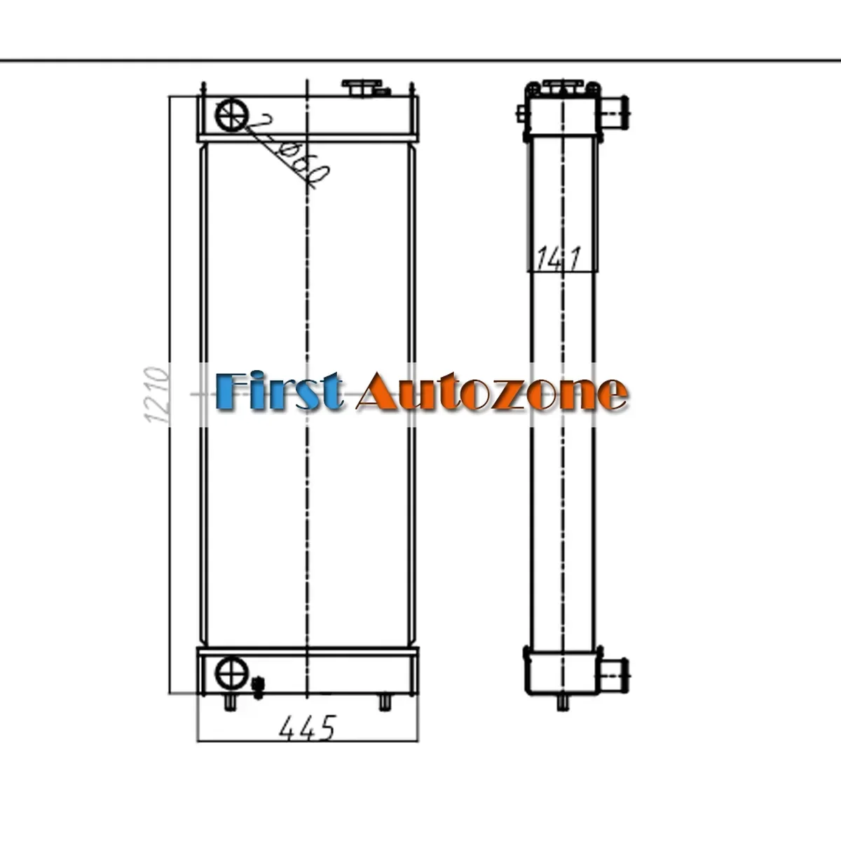 Aluminum Case 65 - Radiator Tangki Air LN002450 untuk Excavator