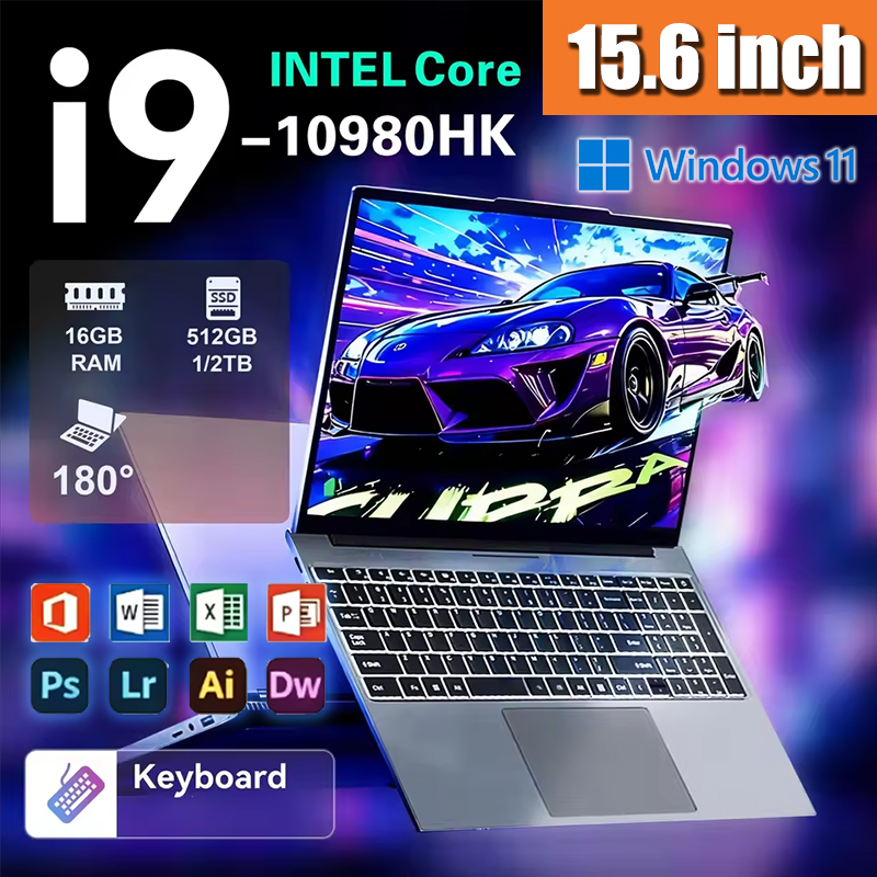 Gaming Keyboard Backlit - Laptop Portabel Intel N95 15.6 inci