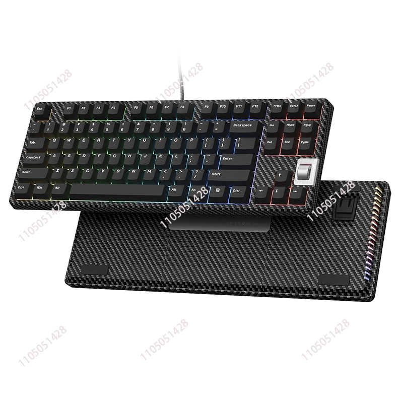 Gaming Keyboard Backlit - Keyboard Mekanik Gaming F87 Walnut 75%