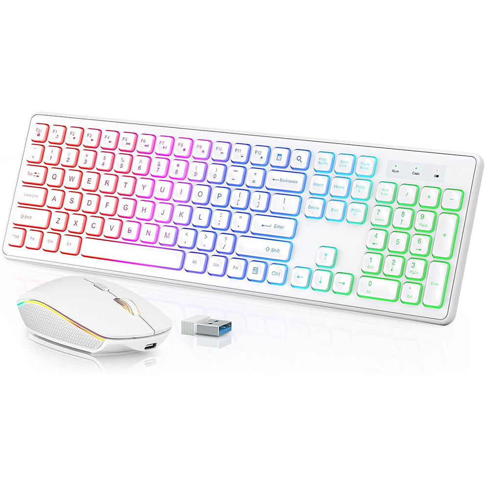 Gaming Keyboard And Mouse Set - Keyboard dan Mouse Nirkabel dengan Lampu