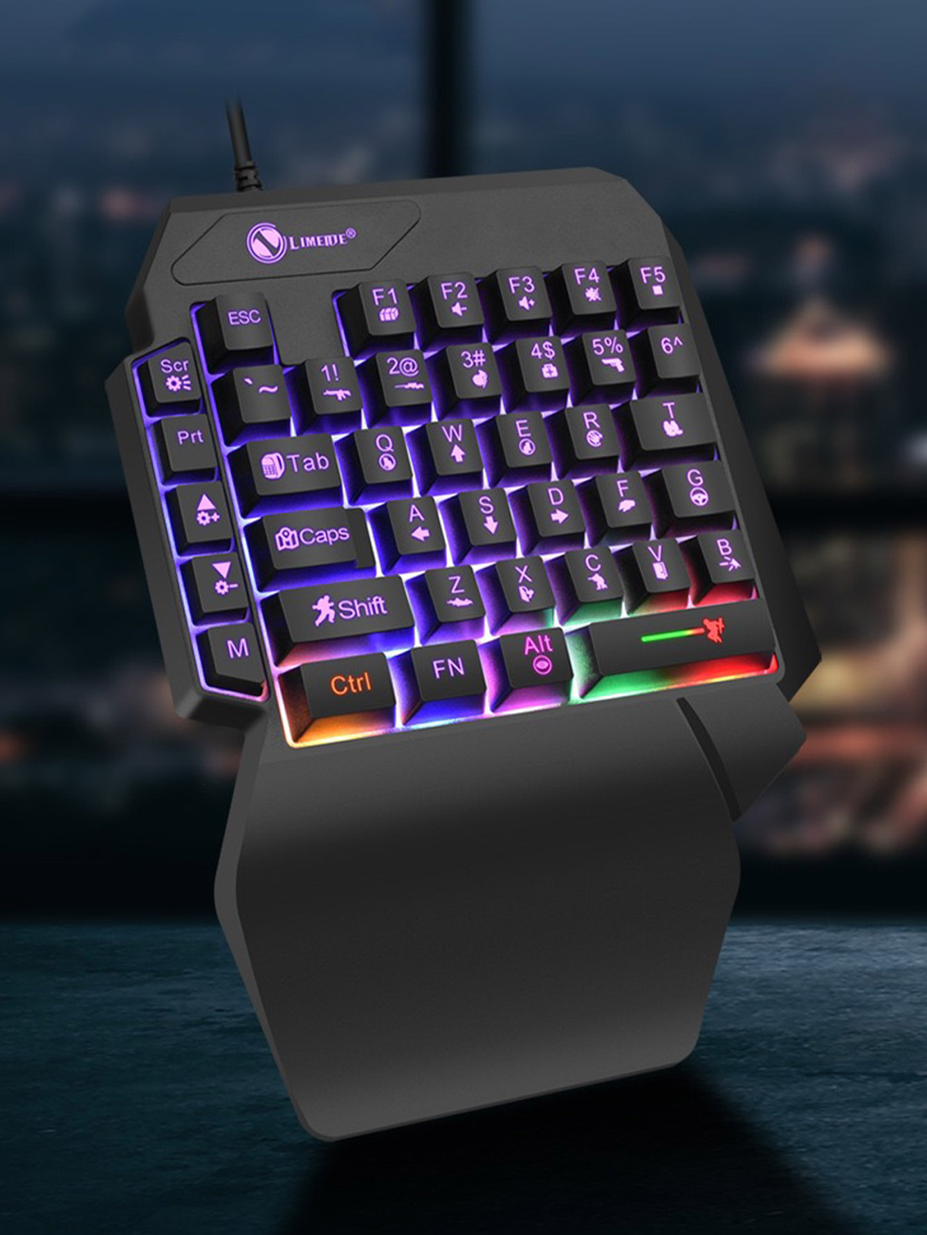 Keyboard Mekanis Satu Tangan u - Gaming Keyboard Half ulasan dan harga