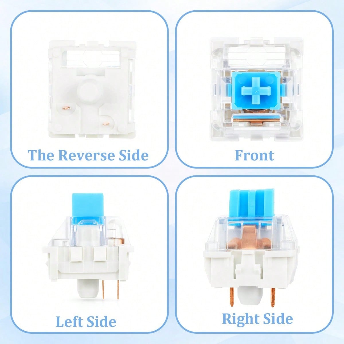 100 Sakelar Biru Praktis, Hot- - Keyboard Gaming Blue Switch ulasan dan harga