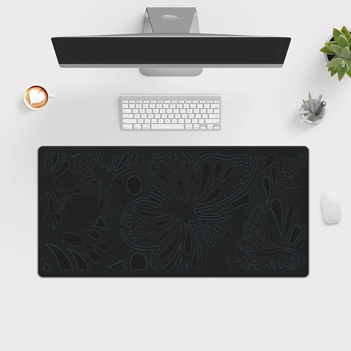 Alas Meja Besi Hitam Bermotif  - Gaming Keyboard Brand ulasan dan harga