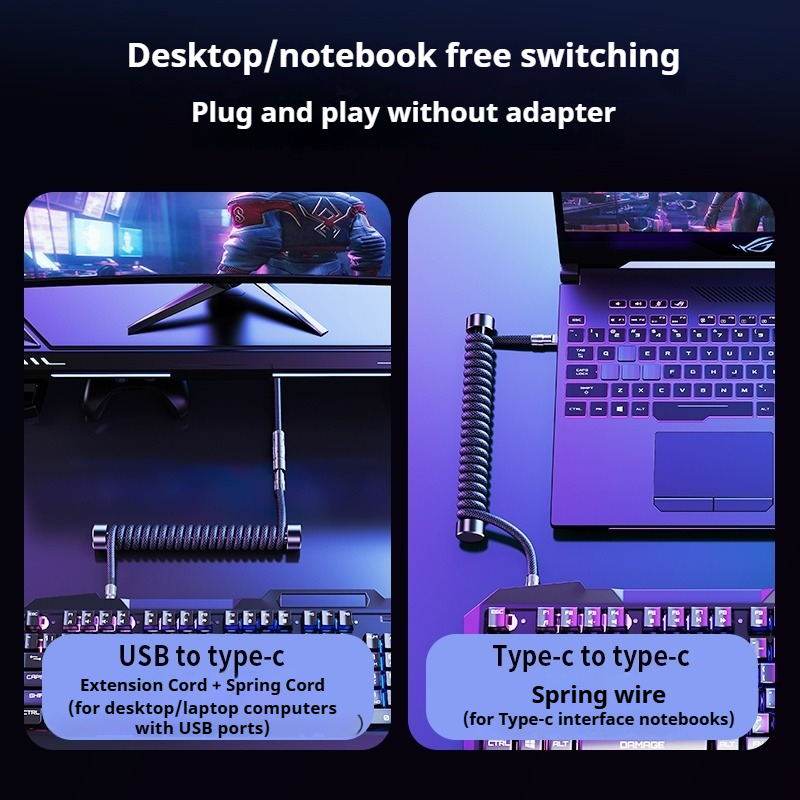 Kabel Keyboard Melingkar Eary  - Gaming Keyboard Type C ulasan dan harga
