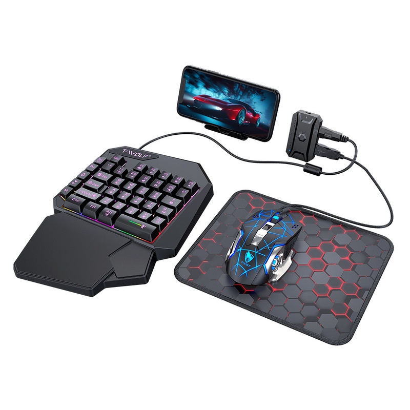 T-Wolf Tf950 5 in 1 Keyboard G - Gaming Keyboard Half ulasan dan harga
