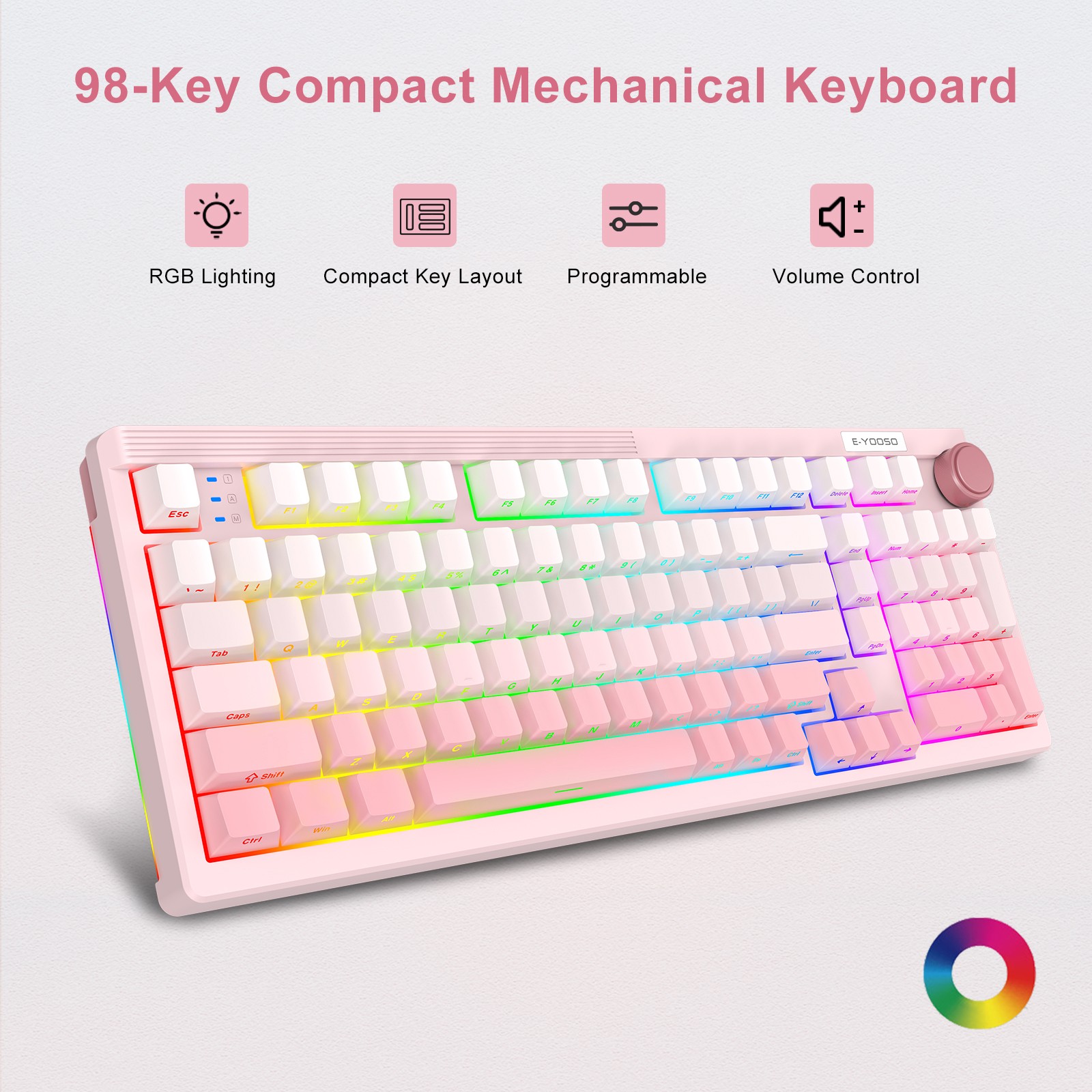 E-YOOSO 98 Tombol Keyboard Mek - Gaming Keyboard E Yooso ulasan dan harga