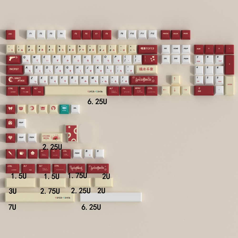 Lycoris Recoil Anime PBT Keyca - Gaming Keyboard Brand ulasan dan harga